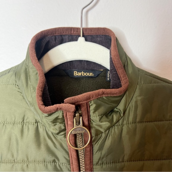 Barbour Olive Green Quilted Vest - Picture 7 of 11